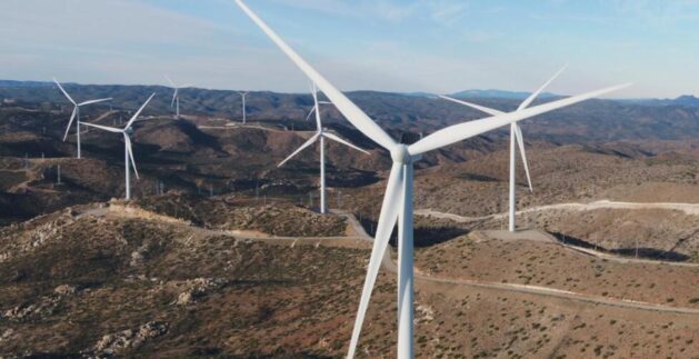 A wind farm in the state of Baja California, in Northwestern Mexico. This territory depends on fossil fuels for electricity generation, while the contribution of renewables is still low, but it is gradually moving towards residential solar generation. Credit: Sempra
