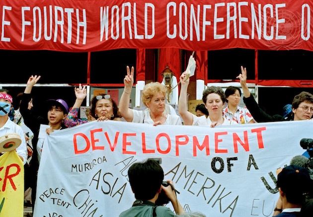 Participants at the Non-Governmental Organizations Forum meeting held in Huairou, China, as part of the United Nations Fourth World Conference on Women held in Beijing, China, on 4-15 september 1995. Credit: UN Photo/Milton Grant