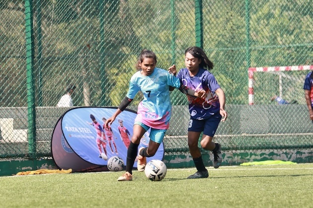 Pyari Hessa (#07) in action for Jamshedpur FT. Credit: Jamshedpur FC