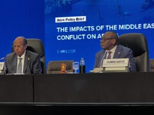 The African Union Commission and the Economic Commission for Africa announce an emergency plan to respond to the impacts of the Middle East conflict. Credit: Busani Bafana/IPS