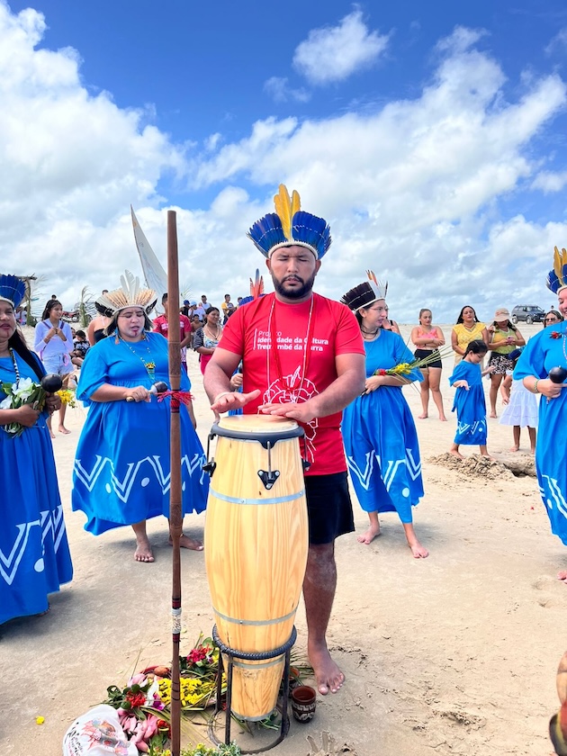Tremembé community member Mateus Castro says their goal is to preserve their land and culture for future generations. Credit: Julia Holanda