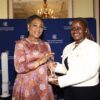 Shifra Ainomugisha from Uganda receives the 2026 Commonwealth Young Person of the Year award from the Commonwealth Secretary-General, Shirley Botchwey. Credit: Commonwealth Secretariat