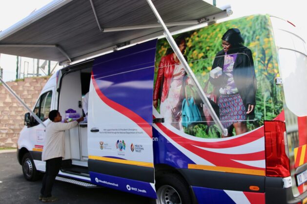 A mobile clinic supported by the President's Emergency Plan for AIDS Relief (PEPFAR) in South Africa. The U.S. announced it would cut off funding for HIV projects in the country. Credit: Instagram