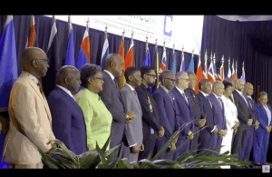 CARICOM Heads of Government during the opening ceremony of the 51st Regular Meeting of the Conference of Heads of Government of the Caribbean Community in Gros Islet, Saint Lucia, on July 5, 2026. Credit: Alison Kentish/IPS