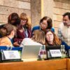 SBI7 Secretariat in a huddle. Credit: IISD/ENB | Danny Skilton
