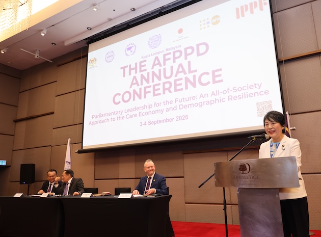 Kamikawa Yoko, MP for Japan and Chair of AFPPD at the opening of the Asian Forum of Parliamentarians on Population and Development (AFPPD) annual conference held in Kuala Lumpur, Malaysia. Credit: APDA