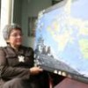 Mary Simon and a map of the Inuit communities.  Credit: Courtesy of Inuit organisation Tapiriit Kanatami