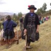 Marina Huamani digging a ditch with other villagers from Padre Rumi in Peru's highlands region. Credit: Milagros Salazar/IPS