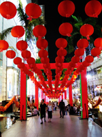 Red, red and more red - as the decor in this Bangkok mall shows - welcomes the Chinese New Year. Credit: Joel Chong/IPS Red, red and more red - as the decor in this Bangkok mall shows - welcomes the Chinese New Year. Credit: Joel Chong/IPS