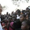 U.N. Secretary-General Ban Ki-Moon visits Haitians displaced by the earthquake in mid-March. Credit: UN Photo/Sophia Paris 
