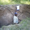 Crevice created by 7.2 magnitude - same as Haiti - earthquake in Machaze, Manica province, in 2008. Credit:  Victorino Mondlane/DNGC