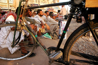 Painters, who are among Pakistan's daily wage earners, wait on the roadside for someone to hire them. Credit: Fahim Siddiqi/IPS Painters, who are among Pakistan's daily wage earners, wait on the roadside for someone to hire them. Credit: Fahim Siddiqi/IPS
