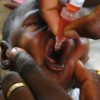 Administering oral polio vaccine: resistance to vaccination in neighbouring Nigeria is suspected to be behind the spike in cases of polio in Chad. Credit:  Edward Parsons/IRIN