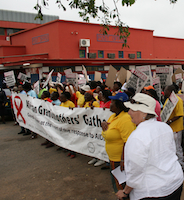 March at the birth of the African Grandmothers' Movement: 'We demand economic independence to support our families.' Credit: Mantoe Phakathi/IPS March at the birth of the African Grandmothers' Movement: 'We demand economic independence to support our families.' Credit: Mantoe Phakathi/IPS