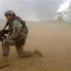 A sergeant with the Parwan Provincial Reconstruction Team provides security for a helicopter. Credit: U.S. Defence Department