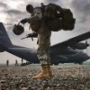 A U.S. soldier boards a C-130H2 Hercules aircraft at Bagram Air Base, Afghanistan. Credit: U.S. Defence Department