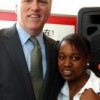 Congressman Joseph Crowley and Fanta, who escaped FGM with the support of her parents Credit: Beatrice Paez/IPS