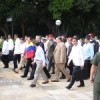 Santos, Chávez and their entourages in Santa Marta Credit: Constanza Vieira/IPS 
