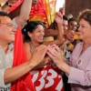Dilma Rousseff at one of her last campaign rallies. Credit: Courtesy of Dilma13