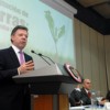 Juan Manuel Santos explains his land restitution plan on Wednesday Oct. 20. Credit: Office of the Colombian President