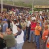 Workers at the gates of Ferrominera demand the release of Rubén González. Credit: Courtesy of Radar de los Barrios