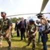UN peacekeeping chief (centre) visits troops providing security for president-elect Alassane Ouattara at the Hotel Golf. Credit: UN Photo/Basile Zoma