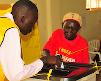 South Sudanese expatriate voting in Kampala, Uganda. Credit:  James Siya/IPS