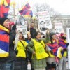 A coalition of protest groups dutifully filled the sidewalks outside each of Hu's stops in Washington. Credit: Courtesy of Students for a Free Tibet