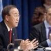 Secretary-General Ban Ki-moon (left) holds his first press conference of 2011, outlining his priorities for the year. Credit: UN Photo/Mark Garten