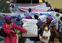Members of the World March of Women at the 2007 WSF in Kenya. Credit:  Claudia Diez de Medina/IPS/TerraViva