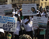 Marchers at the opening of the World Social Forum in Dakar. Credit:  Abdullah Vawda/IPS