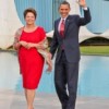 Dilma Rousseff welcomes Barack Obama at Planalto Palace. Credit: Office of the Brazilian president.