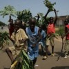 Children celebrate Gbagbo's fall in Bouaké: uncertainty over security persists. Credit:  Nancy Palus/IRIN