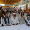 A small protest meeting in Pewhwar. Credit: Ashfaq Yusufzai/IPS.