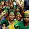 Victory celebrations outside the house of Mamata Banerjee. Credit: Avishek Mitra/IPS