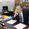 Secretary-General Ban Ki-moon discusses Libya with the head of Arab League in February 2011. Credit: UN Photo/Paulo Filgueiras
