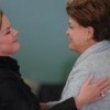 President Rousseff (right) embraces Gleisi Hoffmann after she was sworn in as chief of staff.  Credit: Courtesy of Presidência do Brasil