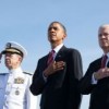 Gates (right), with Obama and Mullen, is the only Pentagon chief to be retained by an incoming administration of a different party. Credit: White House Photo by Pete Souza