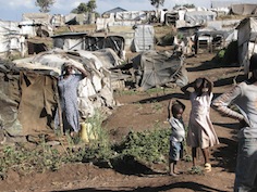 The Mawingu camp for internally displaced persons is a desolate place.  Credit: Peter Kahare/IPS