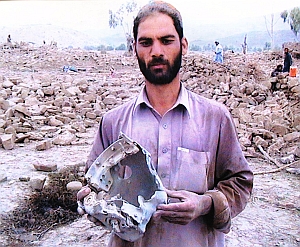 Part of a drone that killed 20, including women and children, on Aug. 23, 2010 in North Waziristan. Credit: Noor Behram/IPS