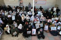 Gaza women demonstrate to demand release of their loved ones in prison in Israel. Credit: Mohammed Omer/IPS.