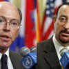 Alejandro Daniel Wolff, Deputy Permanent Representative of the U.S. to the U.N. (left) and Hamid Al-Bayati, Permanent Representative of Iraq to the U.N., speaking out side the Security Council. Credit: UN Photo/Paulo Filgueiras