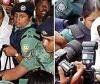 File pictures of ex-PMs Sheikh Hasina Wajed (left) and Khaleda Zia (right) being arrested and led away.  Credit: Focus Bangla