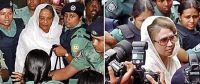 File pictures of ex-PMs Sheikh Hasina Wajed (left) and Khaleda Zia (right) being arrested and led away. Credit: Focus Bangla File pictures of ex-PMs Sheikh Hasina Wajed (left) and Khaleda Zia (right) being arrested and led away. Credit: Focus Bangla
