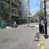 A riot-hit street in Beirut. Credit: Mona Alami