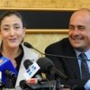 Ingrid Betancourt with Nicola Zingaretti, president of the Rome province. Credit: Sabina Zaccaro