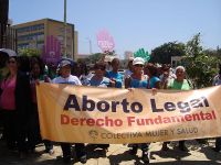 Women march against the anti-abortion law in Santo Domingo in April 2009. Credit: Elizabeth Roebling/IPS
