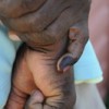 A voter's finger is marked with indelible ink after casting her vote. Credit: Dinidu de Alwis/www.perambara.org
