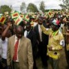 Zimbabwean President Robert Mugabe (centre right) attends a ZANU-PF rally. Credit: Ephraim Nsingo/IPS