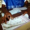 Ballot papers being dispensed during Sierra Leone&#39s Aug. 11 general elections. Credit: Tugela Ridley/IRIN